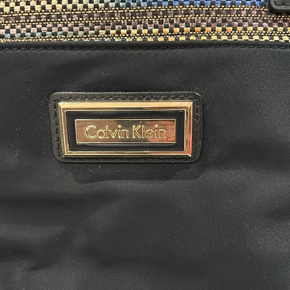 Calvin Klein Nylon purse with multi-colored band. - Picture 2 of 10